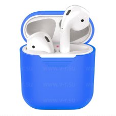 Силиконовый кейс подходит для AirPods синий ISA (гарантия 2 недели)